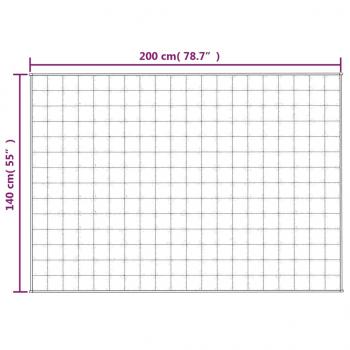 Gewichtsdecke Hellcreme 140x200 cm 10 kg Stoff