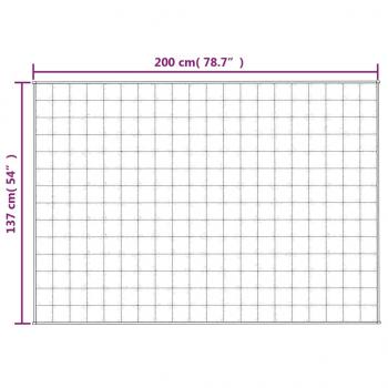 Gewichtsdecke Hellcreme 137x200 cm 10 kg Stoff