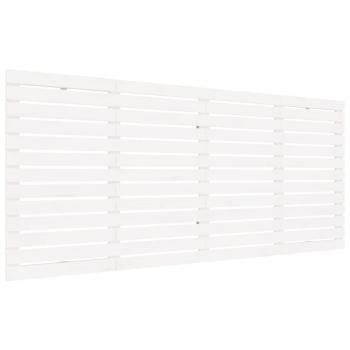 Wand-Kopfteil Weiß 156x3x91,5 cm Massivholz Kiefer