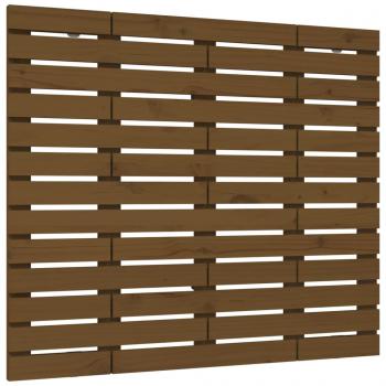 Wand-Kopfteil Honigbraun 126x3x91,5 cm Massivholz Kiefer