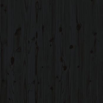 Wand-Kopfteil Schwarz 146x3x91,5 cm Massivholz Kiefer