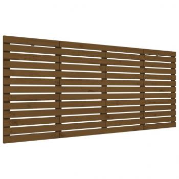 Wand-Kopfteil Honigbraun 206x3x91,5 cm Massivholz Kiefer