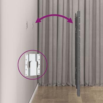 ARDEBO.de - Wand-Kopfteil Grau 156x3x91,5 cm Massivholz Kiefer