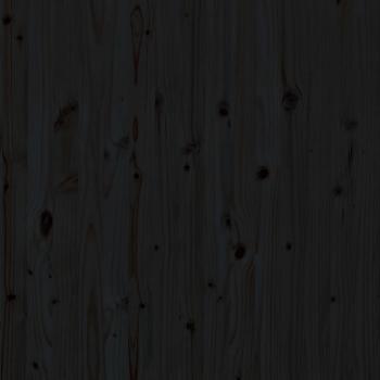 Wand-Kopfteil Schwarz 81x3x91,5 cm Massivholz Kiefer