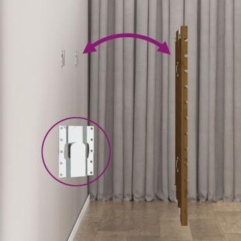 Wand-Kopfteil Honigbraun 156x3x91,5 cm Massivholz Kiefer