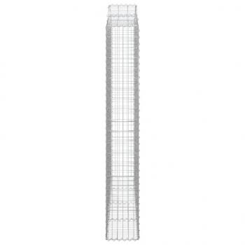 Gabione mit Hochbogen 200x30x200/220 cm Verzinktes Eisen