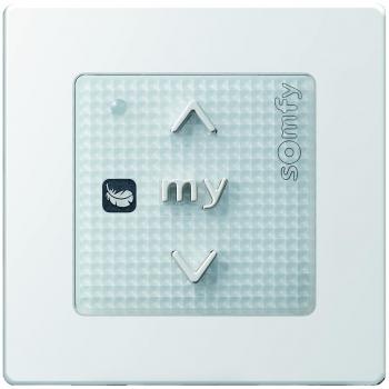 ARDEBO.de Somfy Smoove Origin RS100 io Pure Shine mit Drucktasten für Rollladenmotor RS100 io, mit Rahmen, transparent (1811717)