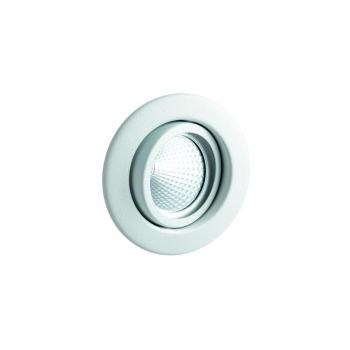 ARDEBO.de Rutec Einbaustrahler schwenkbar für MR16 Weiß Metall ohne Sprengring, 50W (R55111-M)