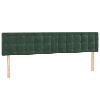 Boxspringbett mit Matratze Dunkelgrün 160x200 cm Samt