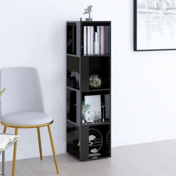 ARDEBO.de - Eckregal Schwarz 33x33x132 cm Holzwerkstoff