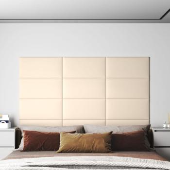 ARDEBO.de - Wandpaneele 12 Stk. Creme 60x30 cm Samt 2,16 m²