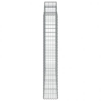 ARDEBO.de - Gabionen mit Hochbogen 8 Stk. 200x30x180/200cm Verzinktes Eisen