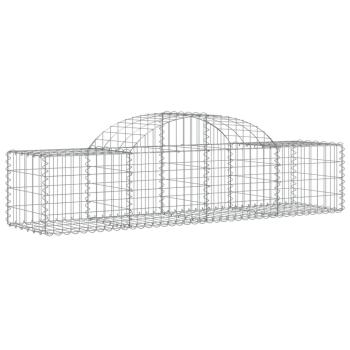 Gabionen mit Hochbogen 40 Stk. 200x50x40/60 cm Verzinktes Eisen
