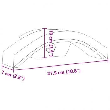 LED-Außenwandleuchten mit Sensor 2 Stk. Schwarz Aludruckguss