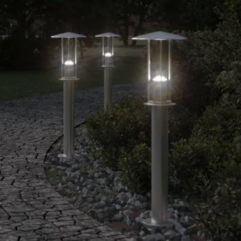ARDEBO.de - Wegeleuchte Silbern 60 cm Edelstahl