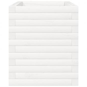 Pflanzkübel Weiß 70x40x45,5 cm Massivholz Kiefer