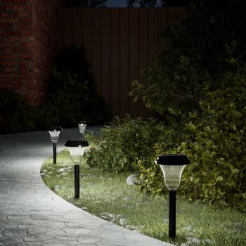 ARDEBO.de - Solar-Wegbeleuchtung mit Erdspießen 12 Stk. Weiß