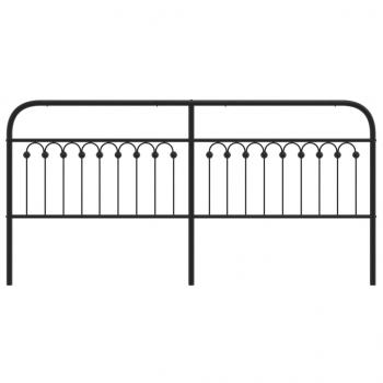 Kopfteil Metall Schwarz 200 cm