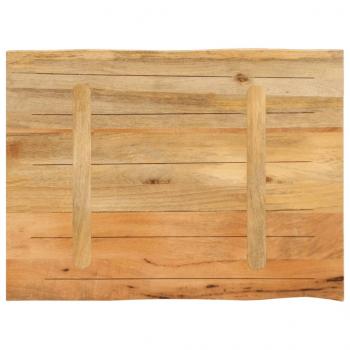 Tischplatte mit Baumkante 90x60x2,5 cm Massivholz Mango