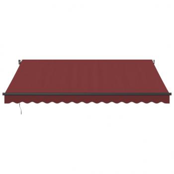 Markise Automatisch mit LED Weinrot 400x350 cm