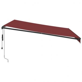 Markise Automatisch mit LED Weinrot 400x350 cm