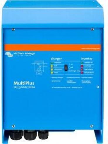 ARDEBO.de Victron Wechselrichter MultiPlus 12/3000/120-16 230V VE.Bus, blau (PMP122300001)