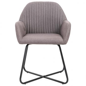 Esszimmerstühle 2 Stk. Taupe Stoff