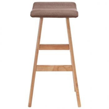 Barhocker 2 Stk. Taupe Stoff