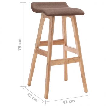 Barhocker 2 Stk. Taupe Stoff