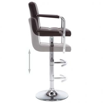 Barhocker 2 Stk. Braun Kunstleder 