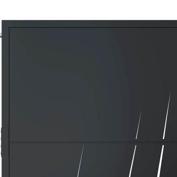 Gartentor Anthrazit 105x105 cm Stahl Gras-Design