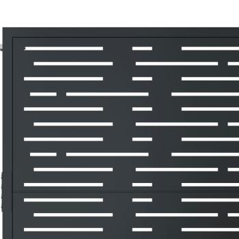 Gartentor Anthrazit 105x130 cm Stahl Quadratisches Design