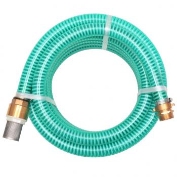 ARDEBO.de - Saugschlauch mit Messing-Anschlüssen 15 m 25 mm Grün