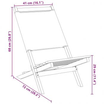 Gartenstühle 2 Stk. Blattmuster Massivholz Akazie & Stoff
