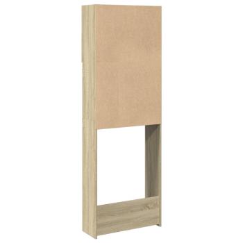 ARDEBO.de - Waschmaschinenschrank Sonoma-Eiche 64x25,5x190 cm Holzwerkstoff