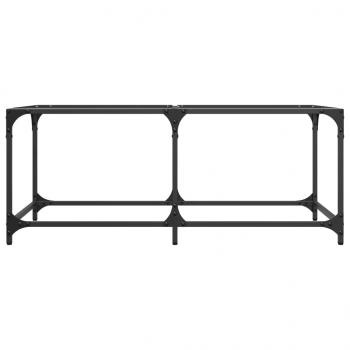 Couchtisch mit Glasplatte Transparent 98,5x50x40 cm Stahl
