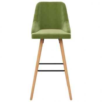 Barhocker 2 Stk. Hellgrün Samt 