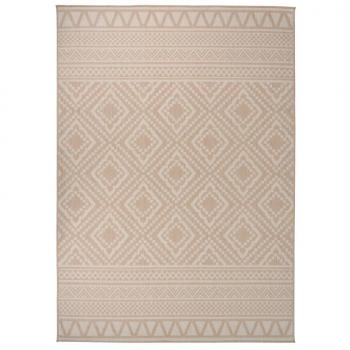 ARDEBO.de - Outdoor-Teppich Flachgewebe 120x170 cm Braun Gestreift