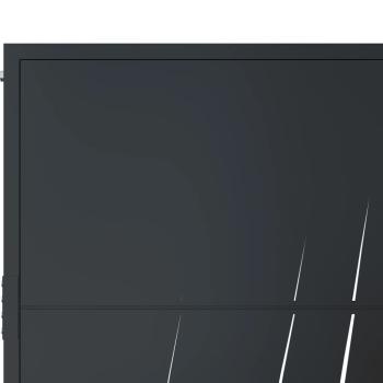 Gartentor Anthrazit 100x75 cm Stahl Gras-Design