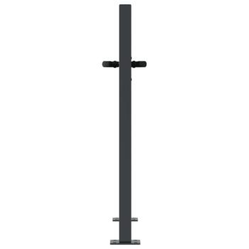 Gartentor Anthrazit 100x75 cm Stahl Gras-Design