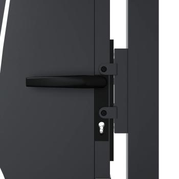 Gartentor Anthrazit 100x75 cm Stahl Gras-Design