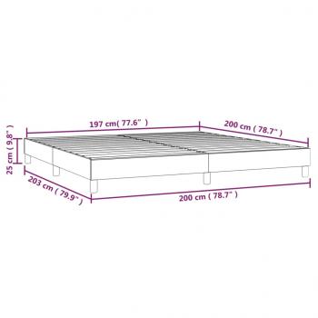 Bettgestell Dunkelbraun 200x200 cm Stoff