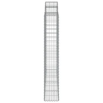 ARDEBO.de - Gabionen mit Hochbogen 6 Stk. 200x30x180/200cm Verzinktes Eisen