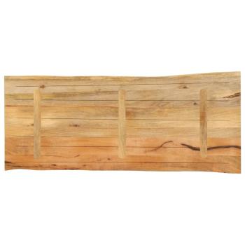 Tischplatte mit Baumkante 140x60x2,5 cm Massivholz Mango