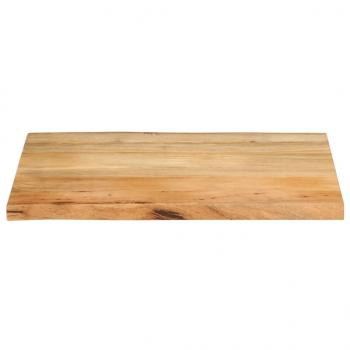 Tischplatte mit Baumkante 80x60x3,8 cm Massivholz Mango