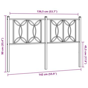 Kopfteil Metall Schwarz 135 cm