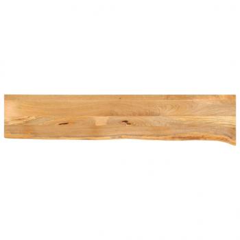 ARDEBO.de - Tischplatte mit Baumkante 180x20x2,5 cm Massivholz Mango