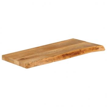 Tischplatte mit Baumkante 90x20x2,5 cm Massivholz Mango