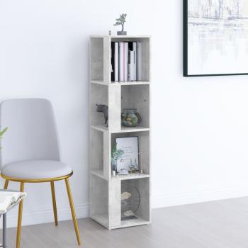 ARDEBO.de - Eckregal Betongrau 33x33x132 cm Holzwerkstoff