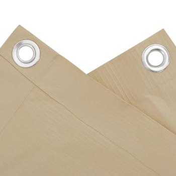 Balkon-Sichtschutz Beige 120x300 cm Oxford-Gewebe